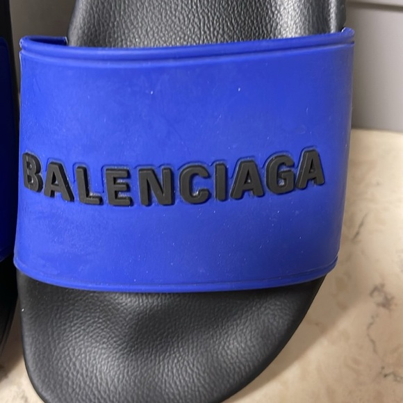 Balenciaga logo pool slide slide size 38 🖤💙 - Picture 3 of 7